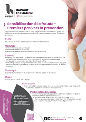 Sensibilisation à la fraude